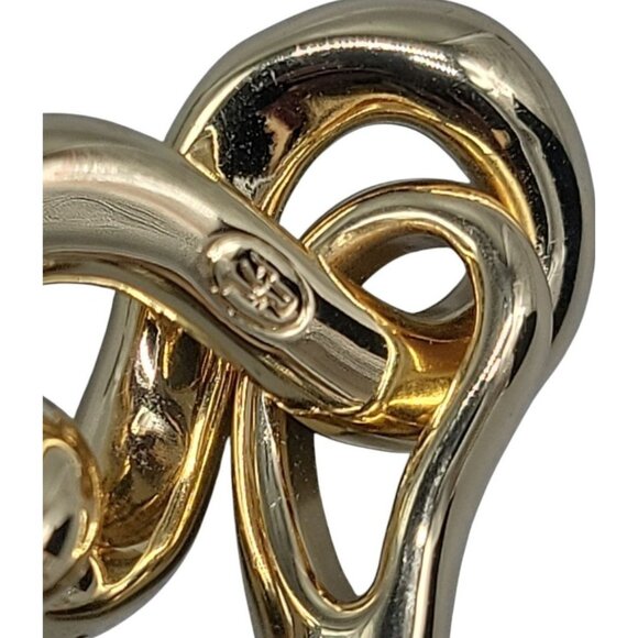 Roberto RFM L infinito Bracelet Bikini Line Gold Tone Metal Link Size 6.5" - Picture 4 of 12